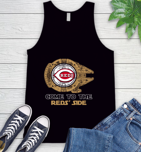MLB Come To The Cincinnati Reds Side Star Wars Baseball Sports Tank Top