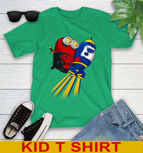 NHL Hockey St.Louis Blues Deadpool Minion Marvel Shirt Youth T-Shirt 7