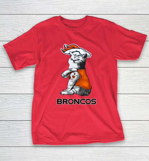 NFL Football My Cat Loves Denver Broncos T-Shirt 9