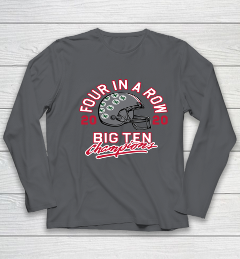 OSU 2020 Big Ten Champions 2020 Four In A Row Youth Long Sleeve 6
