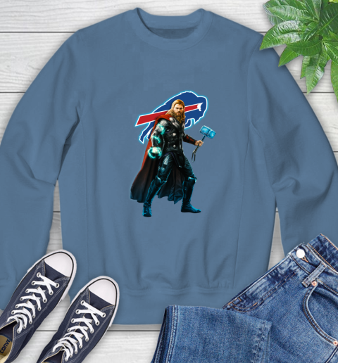NFL Thor Avengers Endgame Football Buffalo Bills Sweatshirt 7