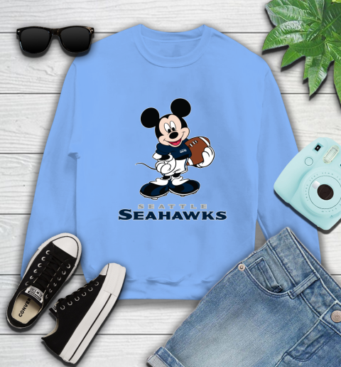 NFL Football Seattle Seahawks Cheerful Mickey Mouse Shirt Sweatshirt 11