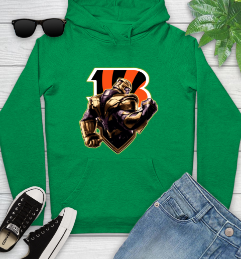 NFL Thanos Avengers Endgame Football Sports Cincinnati Bengals Youth Hoodie 7