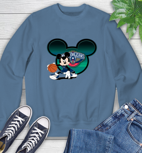 NBA New Orleans Pelicans Mickey Mouse Disney Basketball Sweatshirt 7