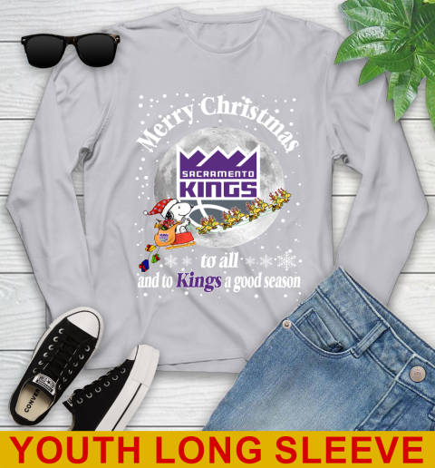 Sacramento Kings Merry Christmas To All And To Kings A Good Season NBA Basketball Sports Youth Long Sleeve 5