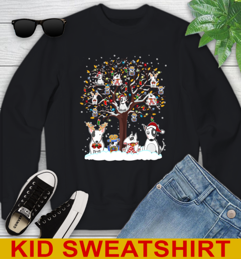 Bull terrier dog pet lover light christmas tree shirt 109