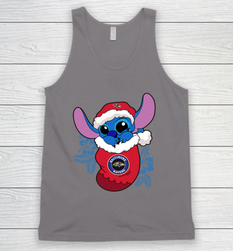 Baltimore Ravens Christmas Stitch In The Sock Funny Disney NFL Tank Top 7