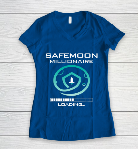 Funny Safemoon Millionaire Crypto Women's V-Neck T-Shirt 7