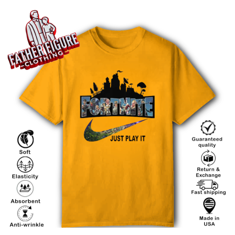 Fortnite Battle Royale x Nike Just Play It Logo T Shirt Father Figure Clothing