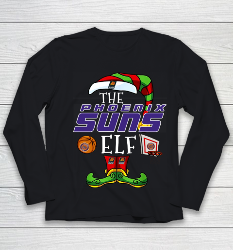 Phoenix Suns Christmas ELF Funny NBA Youth Long Sleeve