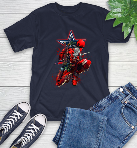 NFL Deadpool Marvel Comics Sports Football Dallas Cowboys T-Shirt 4