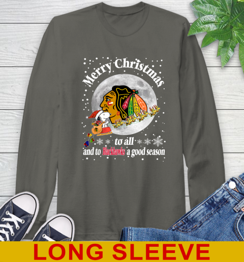 Chicago Blackhawks Merry Christmas To All And To Blackhawks A Good Season NHL Hockey Sports Long Sleeve T-Shirt 10