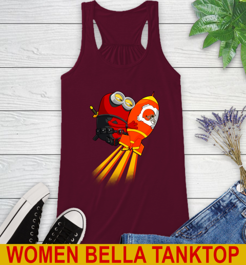 NFL Football Cleveland Browns Deadpool Minion Marvel Shirt Racerback Tank 2