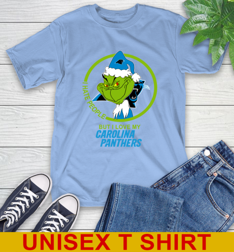 Carolina Panthers NFL Christmas Grinch I Hate People But I Love My Favorite Football Team T-Shirt 11