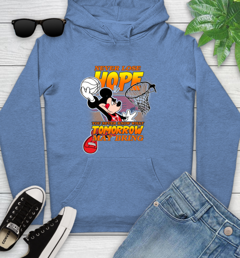 Chicago Bulls NBA Basketball Mickey Disney Never Lose Hope Youth Hoodie 13