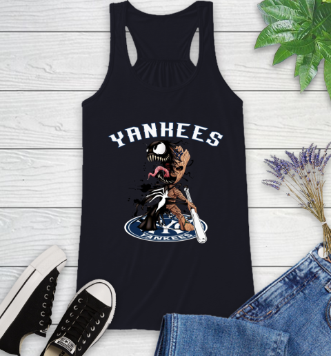 MLB New York Yankees Baseball Venom Groot Guardians Of The Galaxy Racerback Tank 10