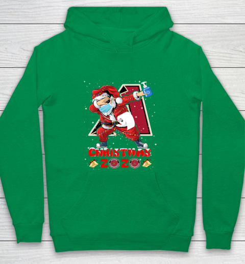 Arizona Diamondbacks Funny Santa Claus Dabbing Christmas 2020 MLB Youth Hoodie 4