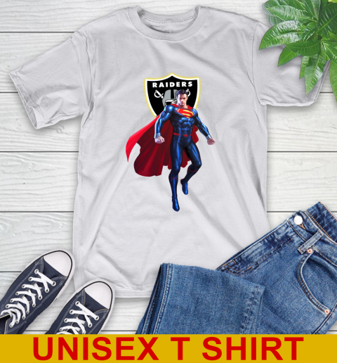 NFL Superman DC Sports Football Oakland Raiders T-Shirt 12