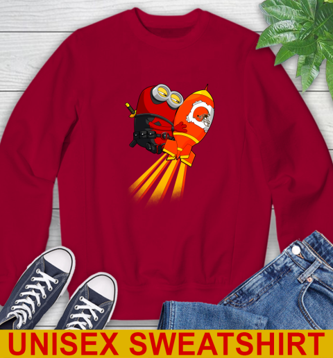 NFL Football Cleveland Browns Deadpool Minion Marvel Shirt Sweatshirt 9