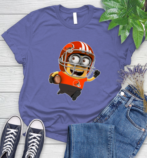 NFL Cleveland Browns Minions Disney Football Sports Women's T-Shirt 11