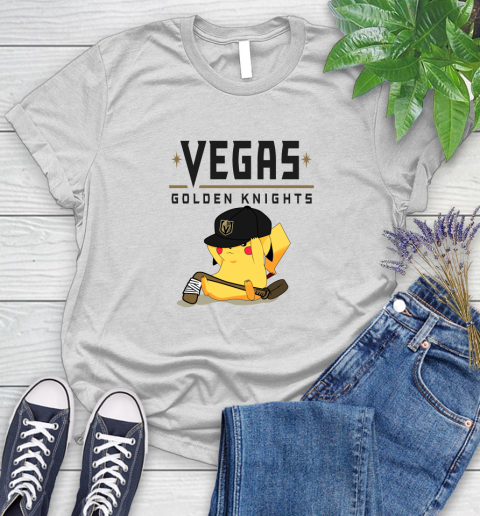 NHL Pikachu Hockey Sports Vegas Golden Knights Women's T-Shirt