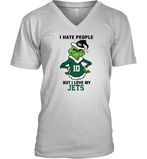 I Hate People But I Love My Jets New York Jets NFL Teams V-Neck T-Shirt