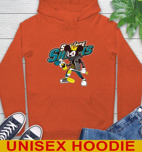 San Jose Sharks NHL Hockey Mickey Peace Sign Sports Hoodie 5