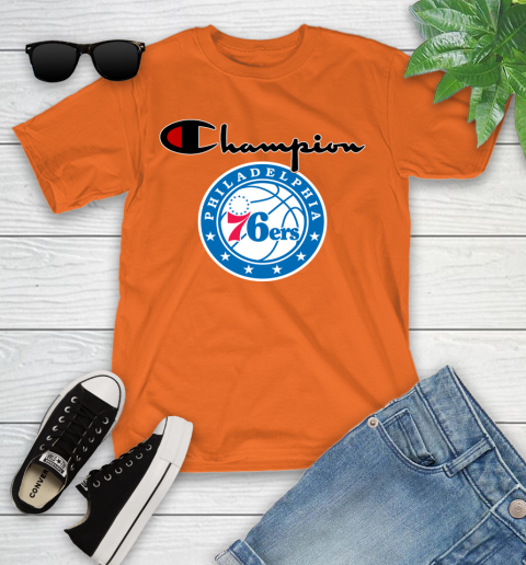 NBA Basketball Philadelphia 76ers Champion Shirt Youth T-Shirt 4