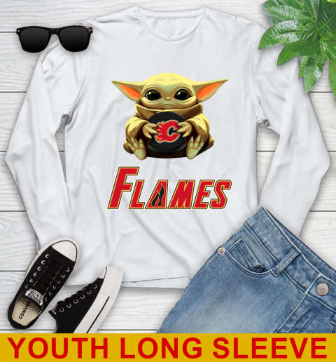 NHL Hockey Calgary Flames Star Wars Baby Yoda Shirt 122