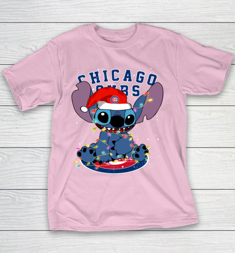 Chicago Cubs MLB noel stitch Baseball Christmas Youth T-Shirt 5