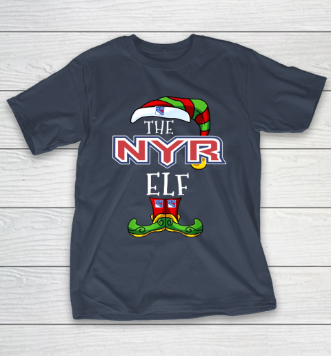 New York Rangers Christmas ELF Funny NHL T-Shirt 3