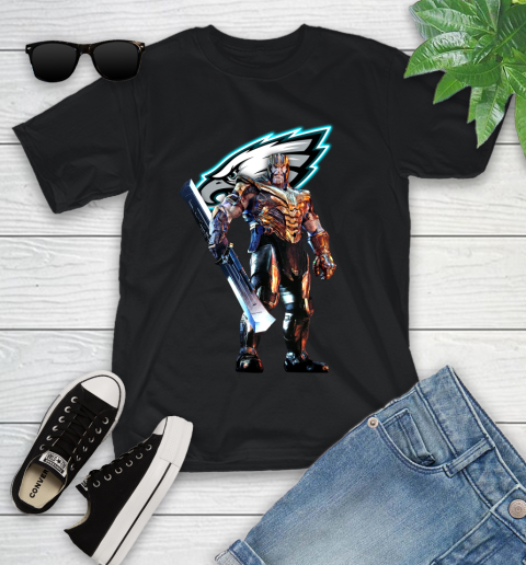 NFL Thanos Gauntlet Avengers Endgame Football Philadelphia Eagles Youth T-Shirt 2