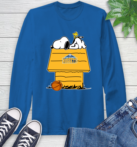 Denver Nuggets NBA Basketball Snoopy Woodstock The Peanuts Movie Long Sleeve T-Shirt 9