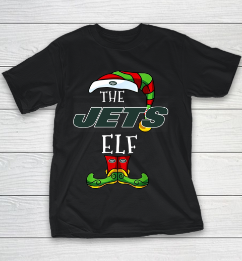 New York Jets Christmas ELF Funny NFL Youth T-Shirt