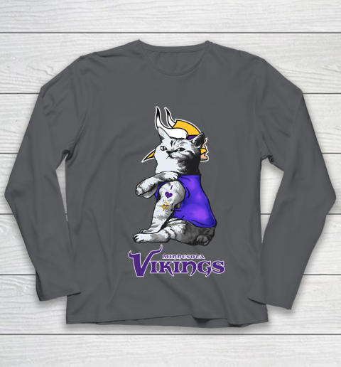NFL Football My Cat Loves Minnesota Vikings Youth Long Sleeve 6