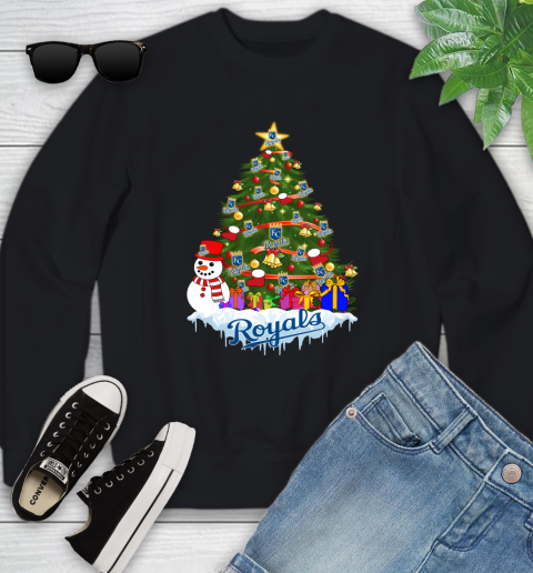 Kansas City Royals Merry Christmas MLB Baseball Sports Youth Sweatshirt 2