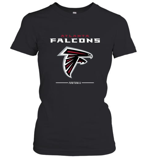 Atlanta Falcons NFL Pro Line Black Team Lockup Women's T-Shirt