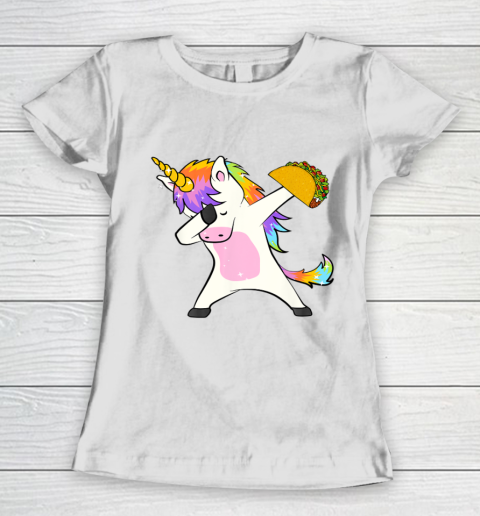 Taco Unicorn Shirt Dabbing Funny Cinco de May Women's T-Shirt