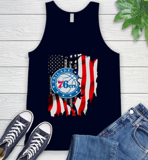 Philadelphia 76ers NBA Basketball American Flag Tank Top 2