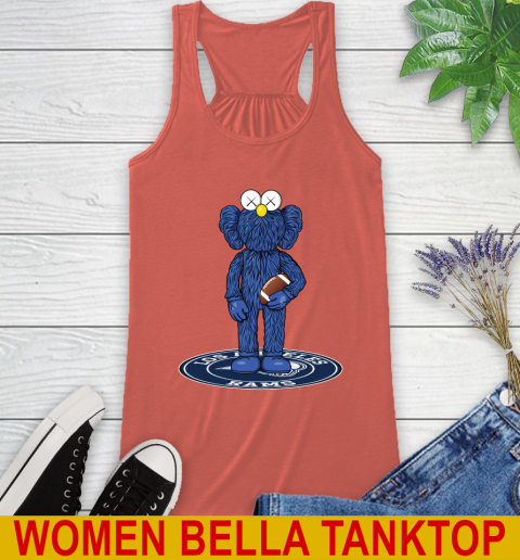 NFL Football Los Angeles Rams Kaws Bff Blue Figure Shirt Racerback Tank 4