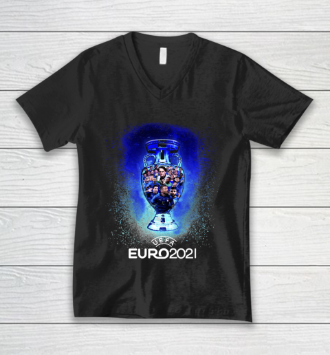Italia Euro Champion 2021 Cup And Player V-Neck T-Shirt