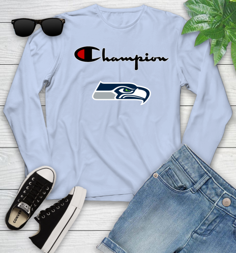 NFL Football Seattle Seahawks Champion Shirt Youth Long Sleeve 6