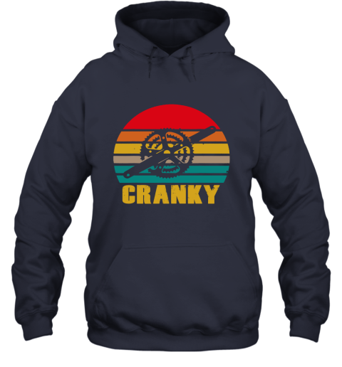 Bicycle Cranky Cycling Lovers Sunset Vintage Hoodie