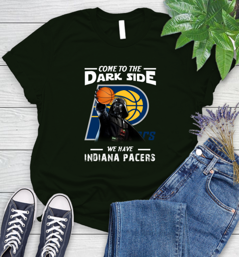NBA Come To The Dark Side We Have Indiana Pacers Star Wars Darth Vader Basketball Women's T-Shirt 6