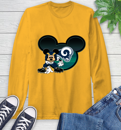 NFL Los Angeles Rams Mickey Mouse Disney Football T Shirt Long Sleeve T-Shirt 3