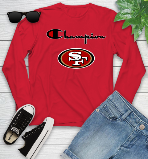 NFL Football San Francisco 49ers Champion Shirt Youth Long Sleeve 9