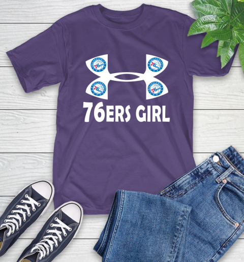 NBA Philadelphia 76ers Girl Under Armour Basketball Sports T-Shirt 5