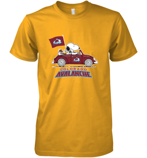 Snoopy And Woodstock Ride The Colorado Avalanche Car NHL Premium Men's T-Shirt