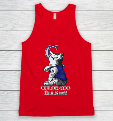 MLB Baseball My Cat Loves Colorado Rockies Tank Top 5