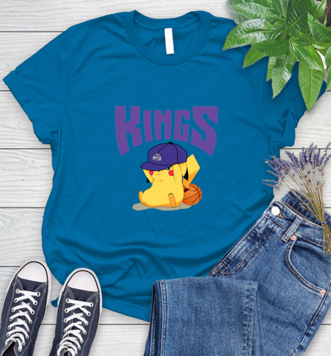 NBA Pikachu Basketball Sports Sacramento Kings Women's T-Shirt 7